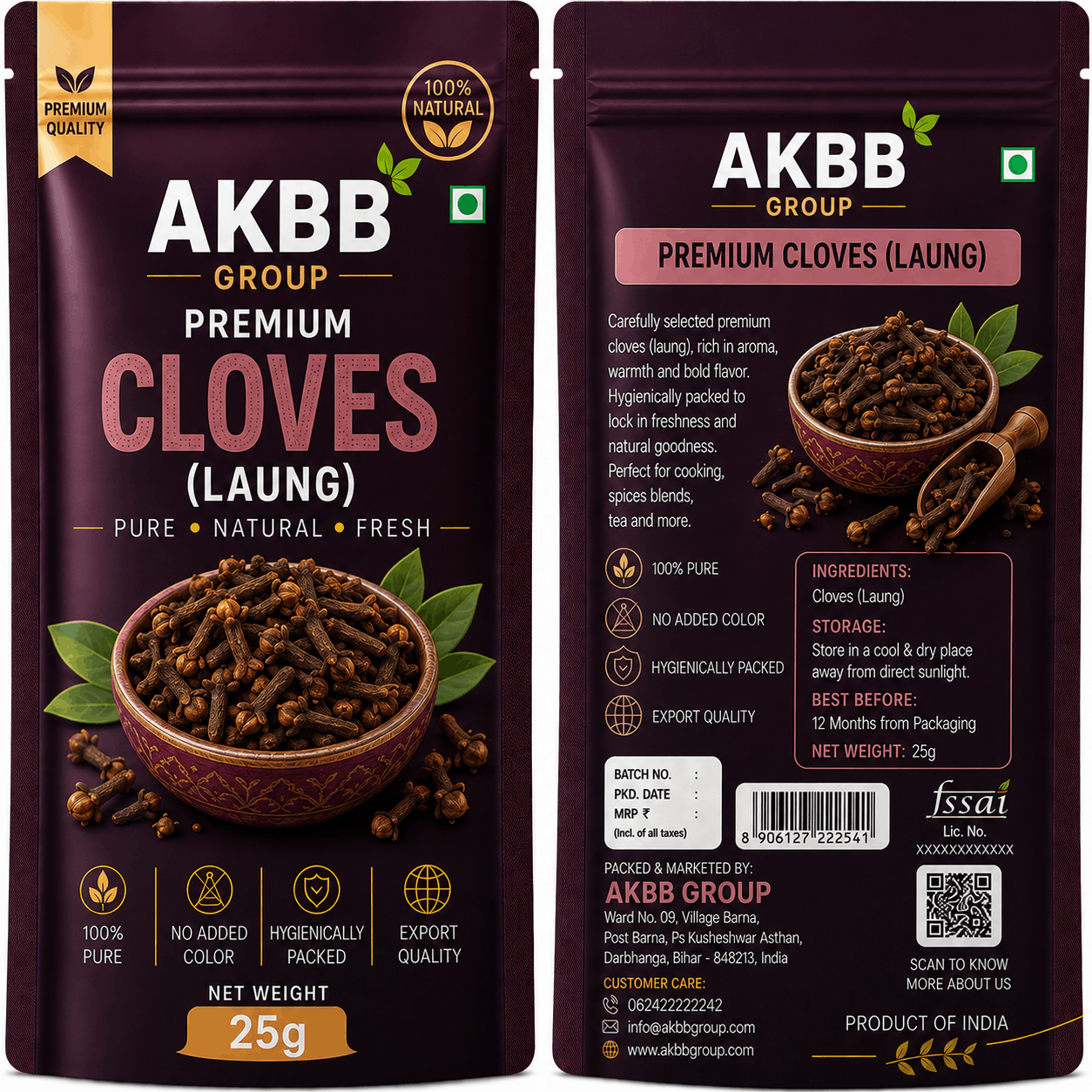AKBB GROUP Cloves Laung Whole 25g